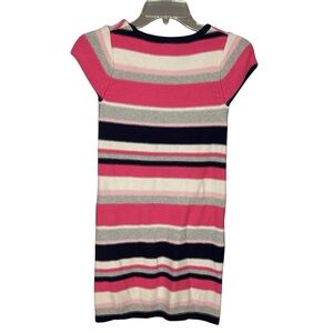 Gymboree Pink and Navy Striped Sweater Dress size 10